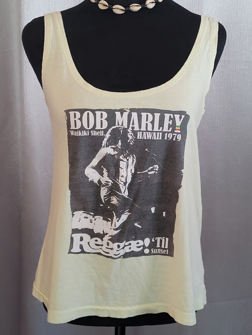 Bob Marley Reggae 'Til Sunset Graphic Tank - Pale Yellow